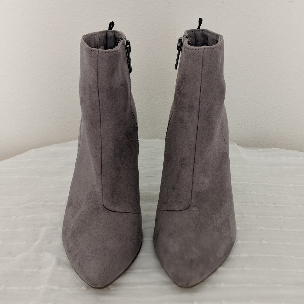 H&M Grey Faux Suede Ankle Boots